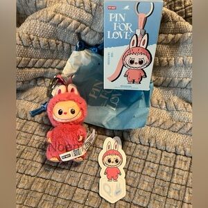 Official Popmart Pin For Love Labubu Letter Q